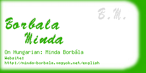 borbala minda business card