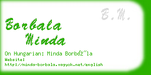 borbala minda business card